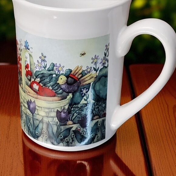 Vintage Essential Home Coffee Mug by Debi Hron - Birds, Baskets & Flowers - Picture 2 of 9